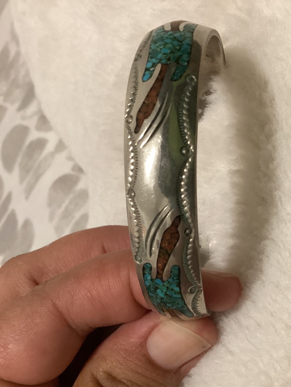 Sterling Silver Native American Bangle Cuff